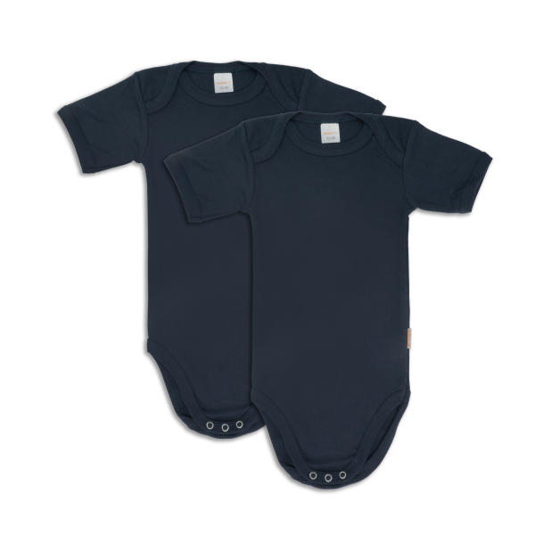 Baby Body - Kinder Body kurzarm marine uni Doppelpack Größe 50-134
