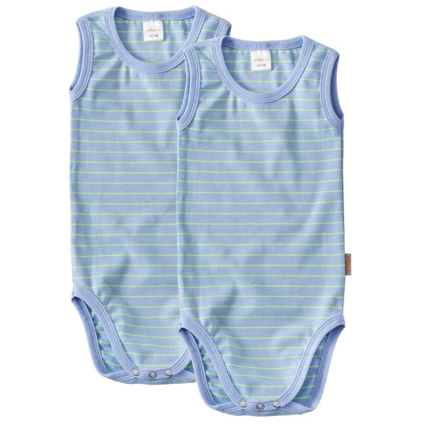 Baby Body - Kinder Body ohnearm neongelb hellblau Doppelpack Größe 92-134